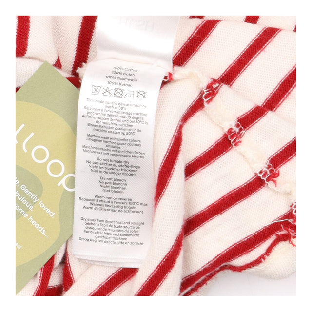 Striped Long Sleeve Cotton Top Red Whit
