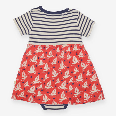 Dress striped blue top bodysuit orange boat skirt