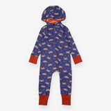Onesie blue crab with orange cuffs