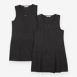 Pinafore grey school heart zip 2 pack