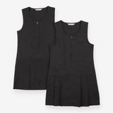 Pinafore grey school heart zip 2 pack