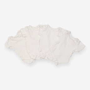 Bodysuits Short Sleeves White Plain 4-Pack