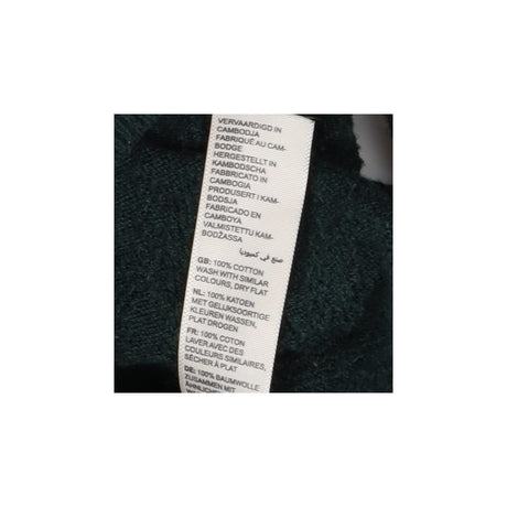 Green Boatneck Chevron Knit Sweater Soft Jumper
