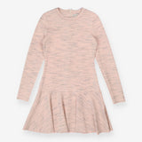 Pink Bessy Jumper Dress -Long Sleeve Flute Hem