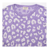 Jumper Animal Spot Print Crew Neck Cotton Lilac