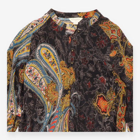 Dress 100% Silk Paisley Print Multicolour