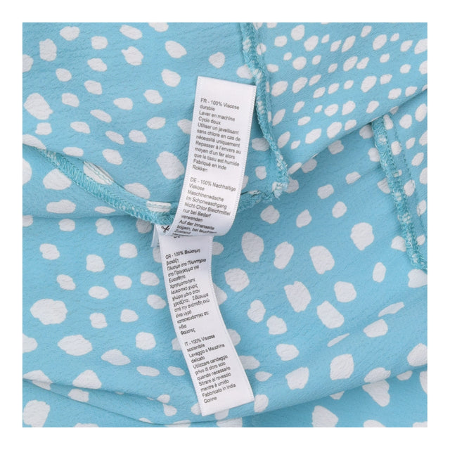 Blue and Cream Spotted Ruffle Skirt