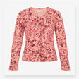 Floral Silk Blend Button Front Cardigan