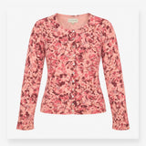 Floral Silk Blend Button Front Cardigan