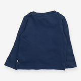 T-Shirt Long Sleeve Blue Dinosaur Applique
