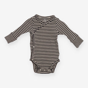 Wrap Over Bodysuit Stipe Black