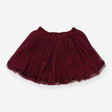 Skirt burgundy net and satin