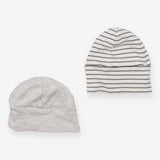 Baby Hats Grey and Black Striped 2-Pack