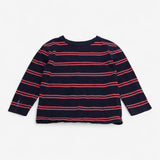 Navy & Red Striped Long Sleeve T-Shirt