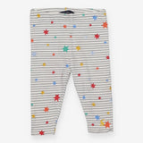 White Striped Star Leggings 