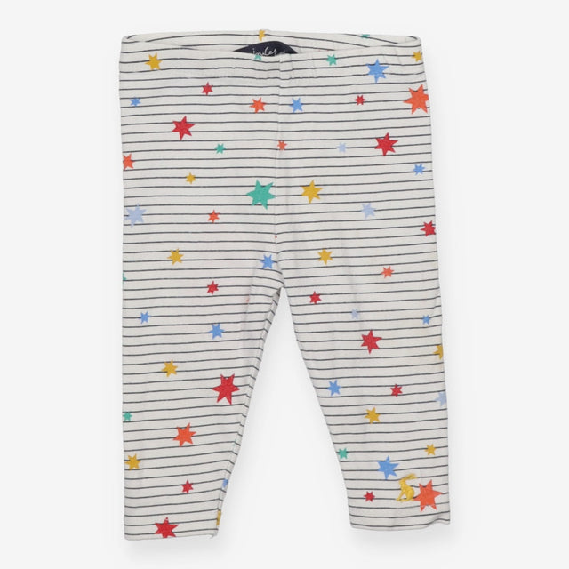 White Striped Star Leggings 