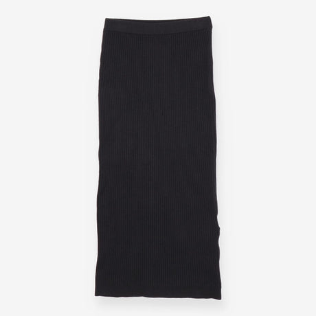 Ribbed Knit Pencil Skirt Women's Midi Stretch