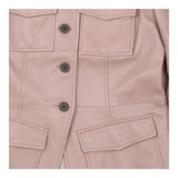 Leather Jacket Taupe Lambskin Four Pocket Utility
