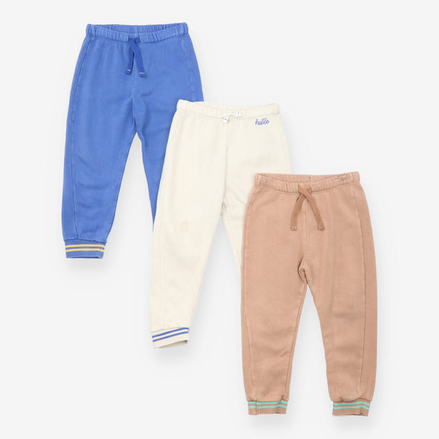 Cream, Brown and Blue Joggers