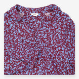 Tiered Mini Dress Floral Burgundy Blue