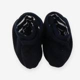 Pram shoes navy blue velcro