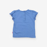 Blue T-shirt Frill Sleeves