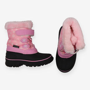 Snow boots pink snowflakes