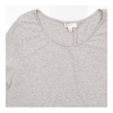 Grey Marl Viscose Stretch Scoop Neck Short Sleeve 