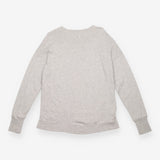 Grey Marl Cotton Modal Long Sleeve Crew Neck