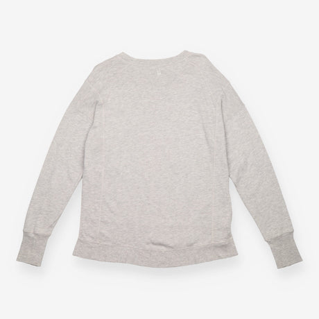 Grey Marl Cotton Modal Long Sleeve Crew Neck