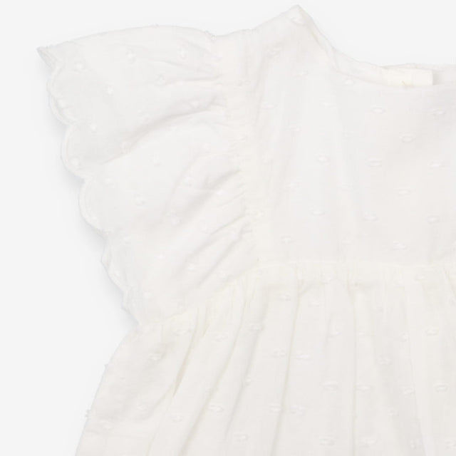 Dress Cream with Brown buttons and Bloomers