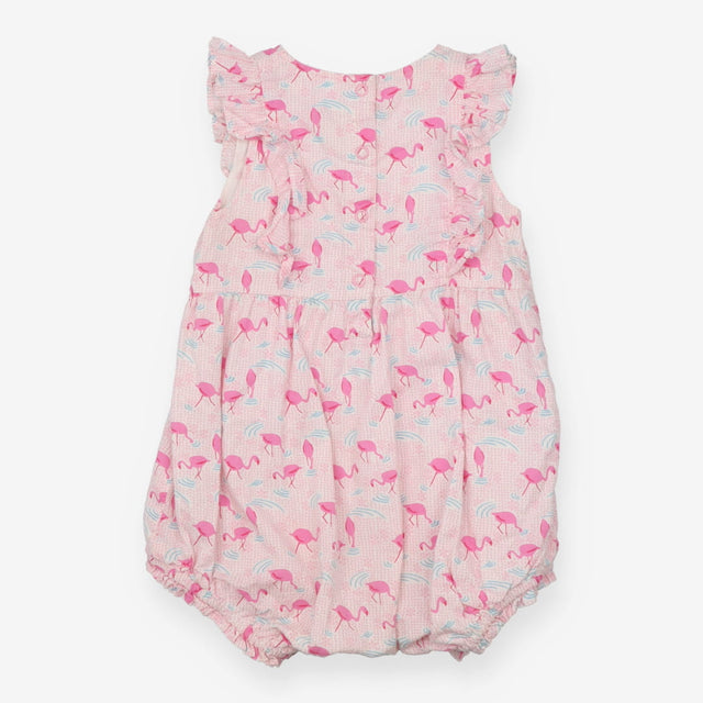 Romper pink with flamingo