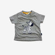 Grey Zebra applique short sleeve 