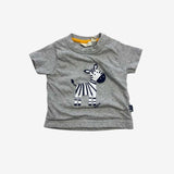 Grey Zebra applique short sleeve 