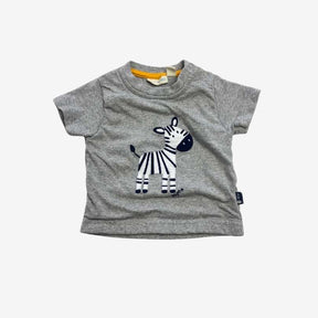Grey Zebra applique short sleeve 