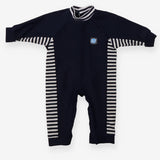 Navy striped edge swimsuit