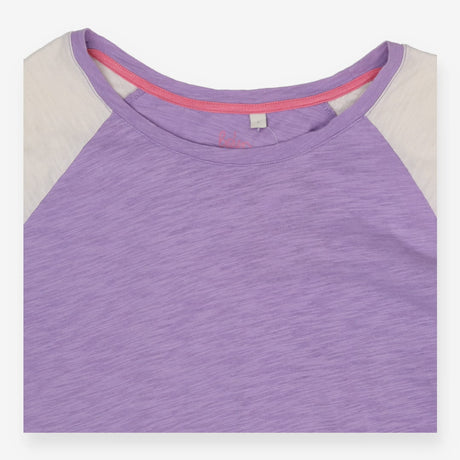 Boden Lilac Stripe sleeve T-shirt