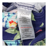 Skinny Blue Jeans with Bold Floral Print