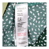 Maxi Dress Green Spot Print Long Sleeve Tiered