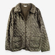Crushed Velvet Quilted Jacket Bronze Brown