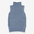 Ribbed Turtleneck Tank, Blue Knit
