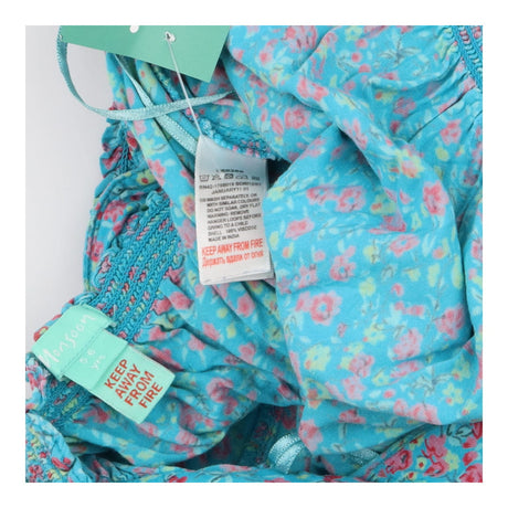 Jumpsuit halterneck blue ditsy floral