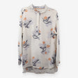Bird Print Tunic Shirt White