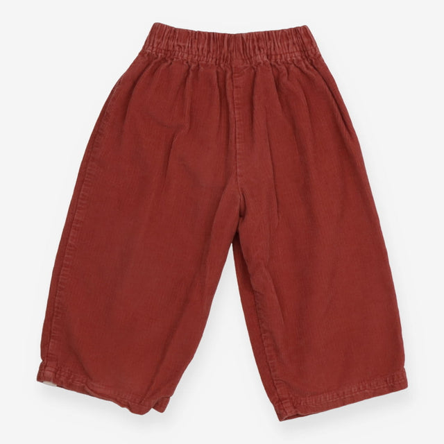 Wide Leg Trousers Cord Rust