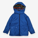 Coat 4 in 1 Raincoat  Blue with Striped Fleece 