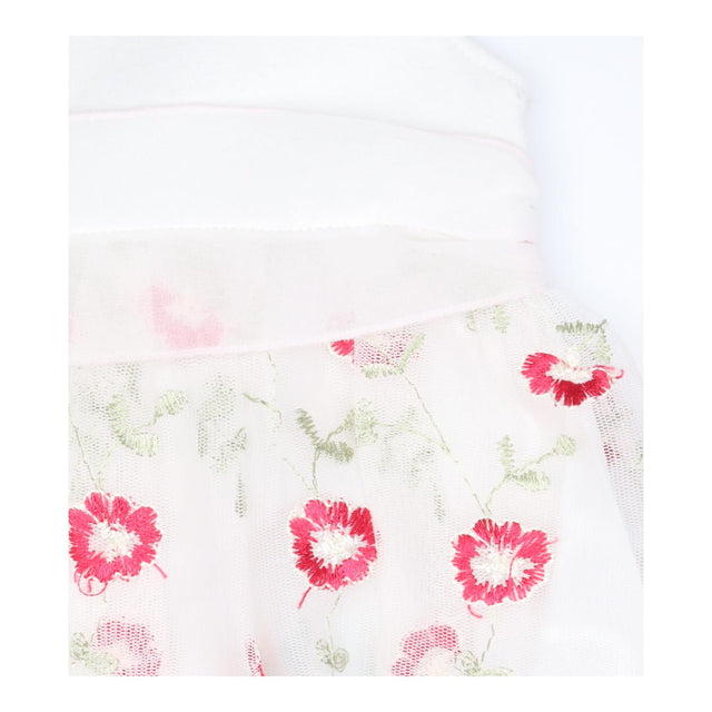 Dress white Sleeveless net floral skirt Mintini