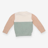 Sweater knit waffle cream brown green