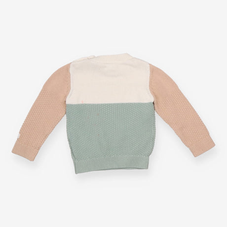 Sweater knit waffle cream brown green