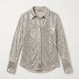 Shirt Gold Sequin Long Sleeve
