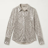 Shirt Gold Sequin Long Sleeve